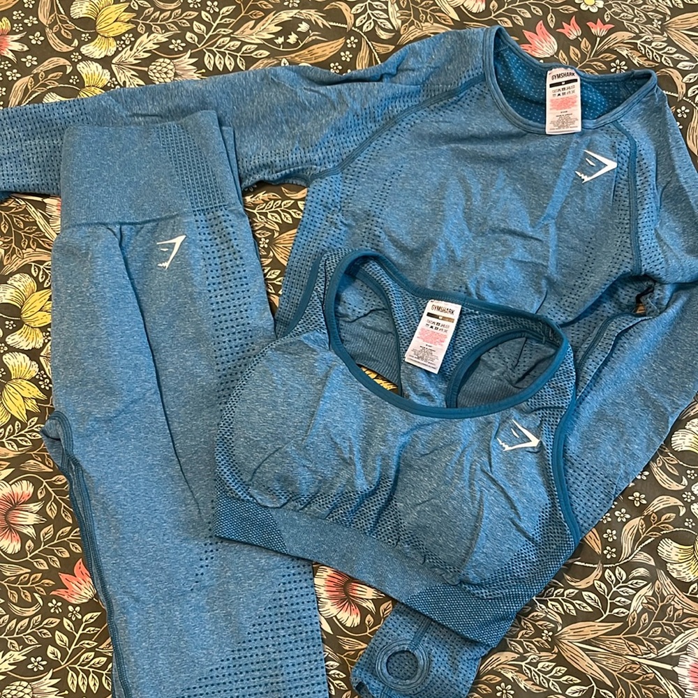 Gymshark Leggings Set Blue NWOT